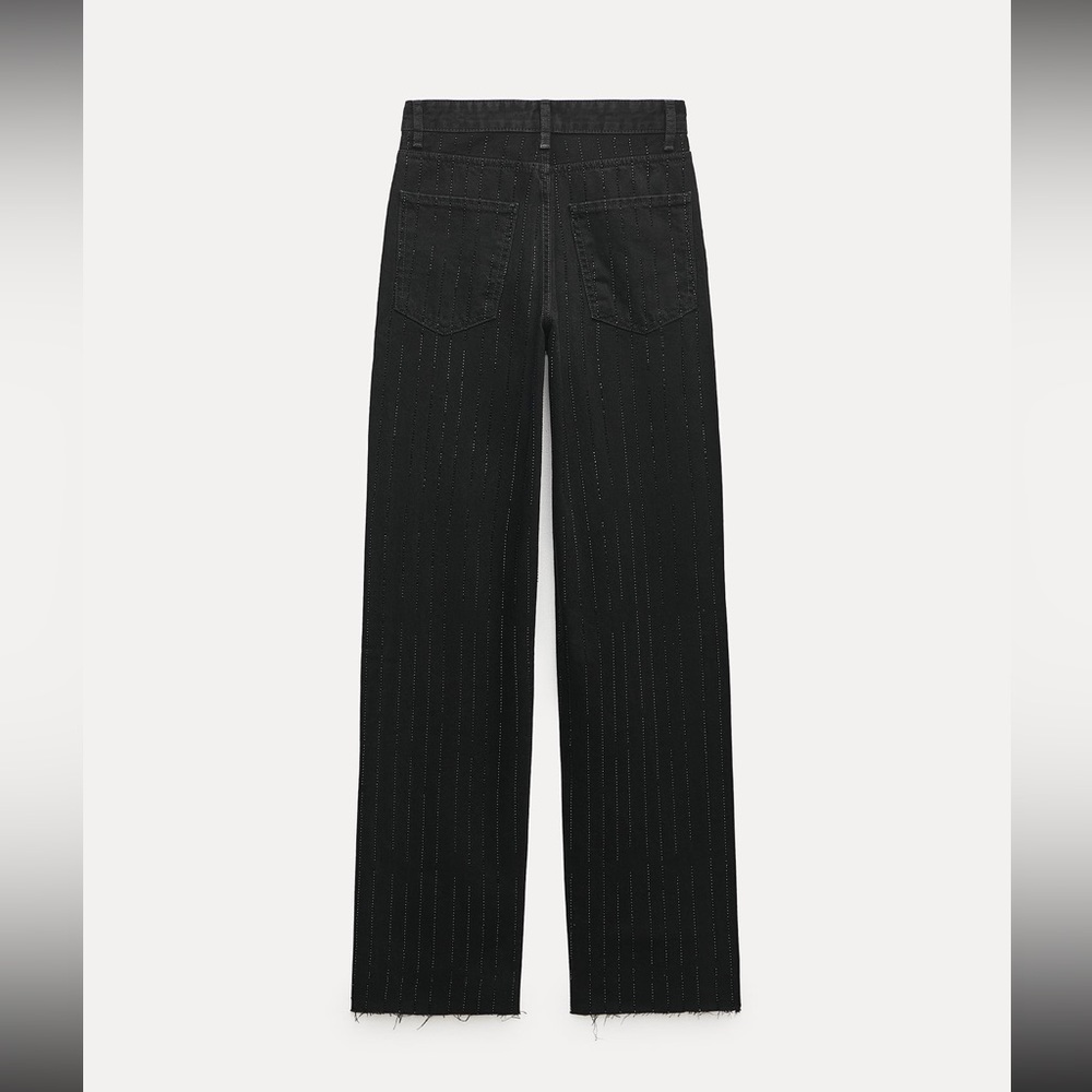 NWT ZARA RHINESTONE JEANS - Picture 3 of 7